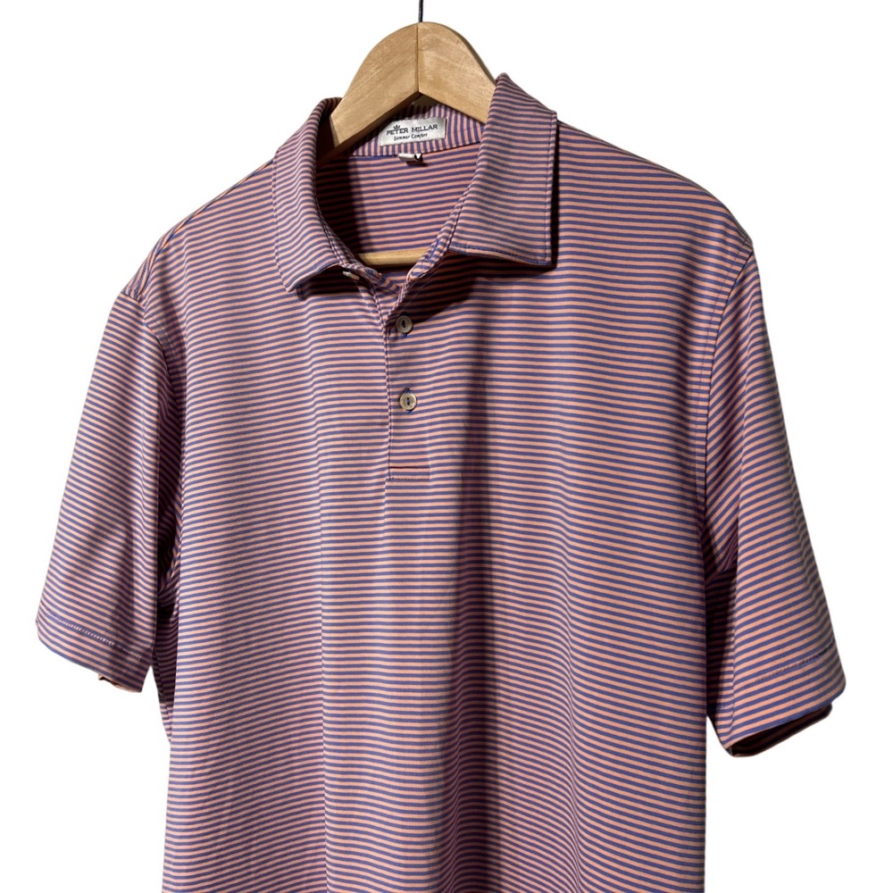 Peter Millar BC Embroidered Summer Comfort Performance Stripe Golf Polo Shirt